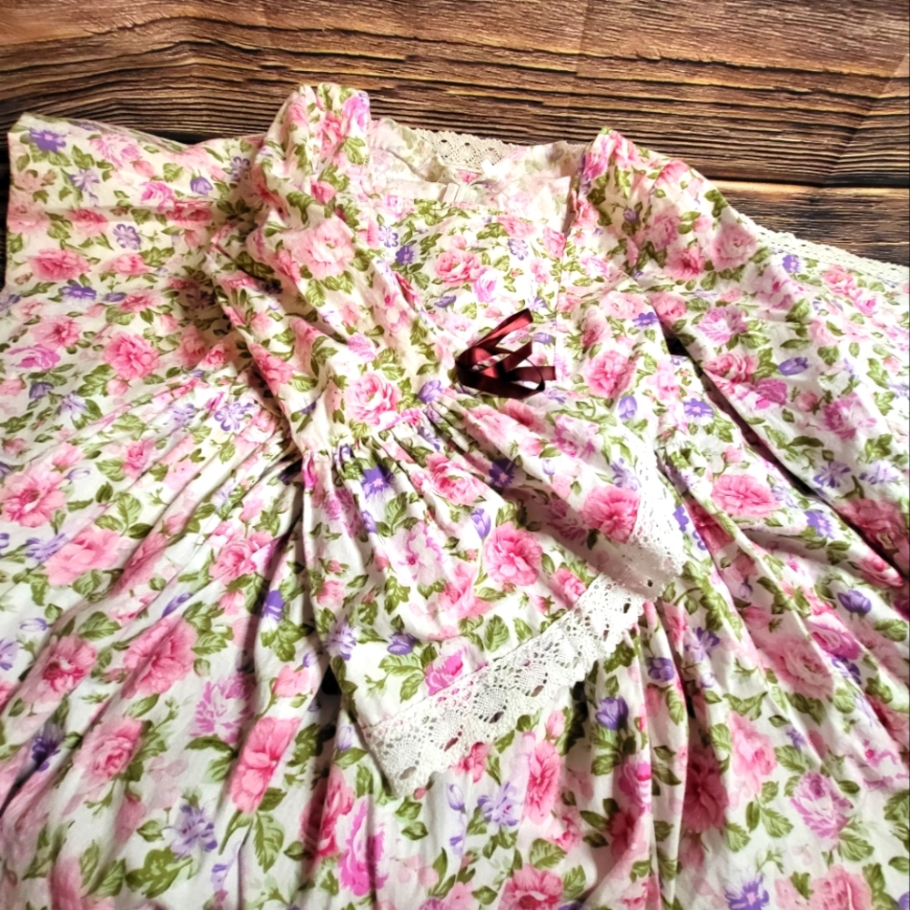 GRACEART Colonial Girls Dress Prairie Pioneer Costume 100% Cotton SZ 14